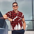 thumbnail image 4 of Balery Christmas Tree Buffalo Plaid Camisa Polo de Hombre con Estampado, de Manga Corta y Tejido Medio, Camisa Tipo Golf Polo-4X-Large, 4 of 6