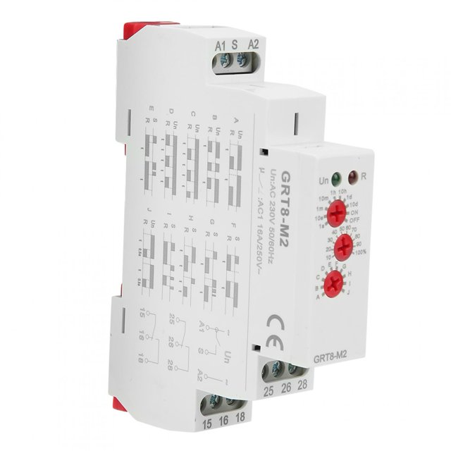 GRT8-M2 Relais de Temporisation Multifonction avec 10 Fonctions DIN Rail Mount AC 220V