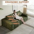 thumbnail image 5 of LUCKHAO 71" Corduroy Loveseat Sofa, 3-Seater Cloud Couch, Boneless Couch in a Box, Deep Seat Sofa with Memory Foam, No Assembly Required(Green), 5 of 6