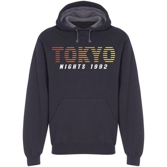 Tokyo Nights 1992 Japan Hoodie Men -Image by Shutterstock, Male XX-Large