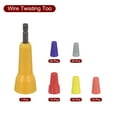 thumbnail image 3 of Unique Bargains Wire Twisting Spinner,Wire Twisting Tool with 1/4' Chuck,1pcs Wire Twisting Tool+70pcs Wire Caps Yellow, 3 of 6
