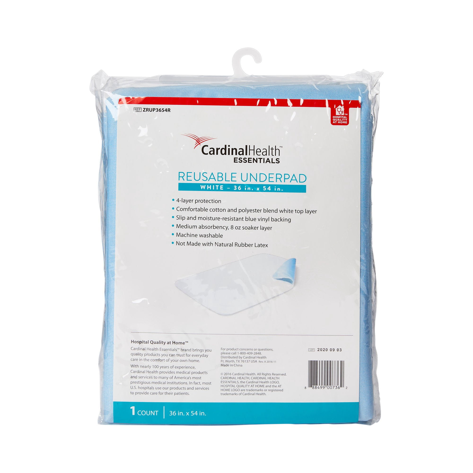 ReliaMed Reusable Polyester/Rayon Underpad 36 x 54 Inch