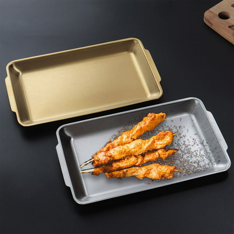 Pompotops Rectangular 304 Stainless Steel Food Grade Tray Flat