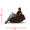 thumbnail image 2 of Sillón Puff Mediano Gamuza Chocolate Puff MX, 2 of 2