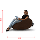 thumbnail image 2 of Sillón Puff Mediano Gamuza Chocolate Puff MX, 2 of 2