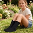 thumbnail image 3 of LckLvx 5 Pairs Socks for Boys Girls Stretchy Ruffle Ankle Socks Daily Casual Wear 6-14 Years, 3 of 6