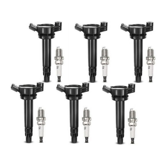 Ignition Coil Set with Spark Plugs 6 - Compatible with 2004 - 2006 ES330 Base 3.3L V6 2005