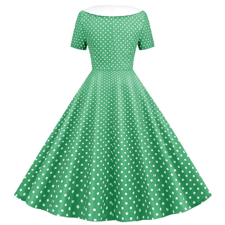 Sakmal Long Casual Dresses for Women Cute T Shirt Green Dress