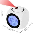 thumbnail image 4 of With Voice Talking LED Time Temperature for Bedroom，Projection Alarm Clock for Bedrooms Digital Voice Report Alarm Clock 12/24 HDigital Electric Clocks Projection On Ceiling ,Bedside ,Office (Black), 4 of 8