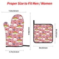 thumbnail image 2 of Fotbe Cartoon Chicken for 4Pcs Oven Mitts and Pot Holders, 500℉ Heat Resistant Oven Mitts , Non-Slip Silicone Surface Safe for Baking, Cooking, BBQ, 2 of 6