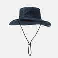 thumbnail image 7 of Breathable Packable Lightweight Adjustable Wide Brim Beach Hat Sun Protection Bucket Hat Sun Hat Fishing Hat Floppy Hat Ponytail Hat Foldable Quick Dry Bucket Sun Hat Ponytail Sun Hat, 7 of 7