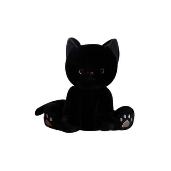 Cthrlog Stuffed Animal Plushies Weighted Bedtime Soft Plush Toy Cute Realistic Black Cat Design Safe Cuddly Gift for Kids Toddlers
