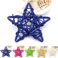 thumbnail image 4 of Ounissouiy 5pcs 6cm Estrella Forma Vid Ca?a Ratán Decoración Boda Navidad Bricolaje Adorno Kits de decoración para fiestas azul Ounissouiy JJ9610-01, 4 of 6