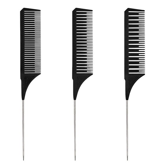 3pcs Hair Comb Pointed Tail Comb Hairdressing Comb Hair Styling Tool Professional for Salon Barber Shop Home Use