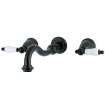 Kingston Brass KS3125PL Vintage 2-Handle Wall Mount Bathroom Faucet, Oil Rubbed Bronze