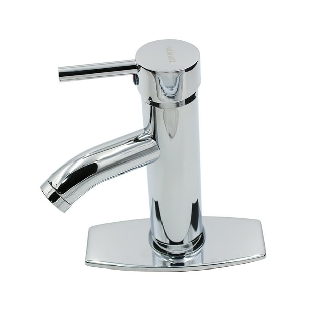 Monomando Mezclador Baño Lavabo Ovalin Rubinett Cromado de Acero Inoxidable 17 cm