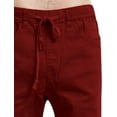 thumbnail image 5 of J. METHOD Men’s Joggers Pants Casual Lightweight Comfy Harem Slim Fit Adjustable Elastic Waist Pockets Sweatpants NEMP08 Burgundy 2XL, 5 of 6