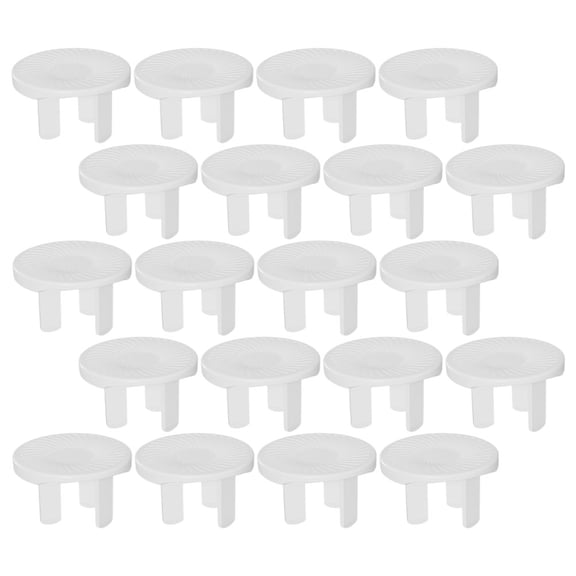 NIAIZEK 20Pcs White Outlet Plug Protector Covers with Easy Removal for Electrical Safety Use