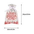 thumbnail image 2 of LSLJS Christmas Drawstring Candy Bag - 6.3"x9.4" White Floral Merry Christmas Santa Plastic Drawstring Bags Goodies Snack Cookies Wrapping Bags Christmas Gifts Bags for Wedding Party Supplies, 2 of 7