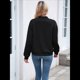 thumbnail image 4 of Chaqueta Informal de Mujer con Cuello Alto y Cremallera, Ideal para Otoño. Conjuntos con Bolsillos. Negro L, 4 of 10