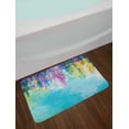 thumbnail image 2 of Flower Bath Mat, Abstract Ivy Romantic and Inspiring Landscape Spring Floral Artwork Nature Theme, Non-Slip Plush Mat Bathroom Kitchen Laundry Room Decor, 29.5 X 17.5 Inches, Multicolor, Ambesonne, 2 of 2