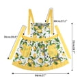 thumbnail image 2 of Delantal G2PLUS de algodón con estampado de limones ajustable con bolsillos, 2 of 9