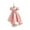 Pink, variant on Elegant Princess High Low Dress for Girls Formal Occasion Puff Sleeve Gown with Decorative Accents for Birthday Party Wedding Performance