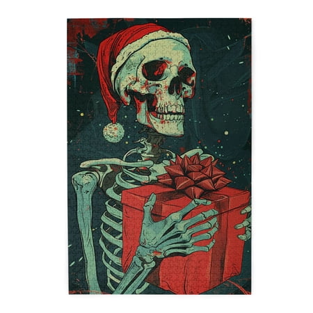1000 PCS The Gift of Skeleton People 1000 Piece Wooden Puzzles Unique Artwork for Adults Funny Gift of Skeleton People Stress relieving puzzle Impossible Hard Difficult Challenging Puzzles for Adults
