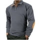thumbnail image 2 of pstuiky camisa de manga larga para hombre, Blusa/camisa informal de manga larga con cuello y botones para hombre salir tops xxl, 2 of 5