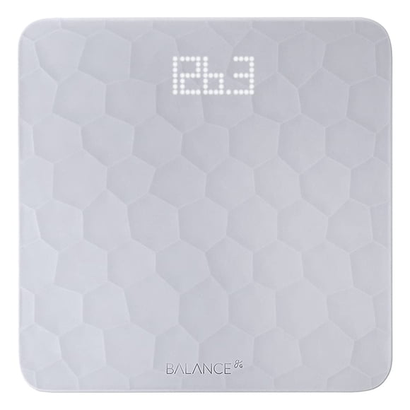 Báscula de baño digital de alta precisión Greater Goods para peso corporal, con cubierta de silicona texturizada antideslizante, capacidad de 400 lb, gris claro