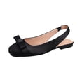 thumbnail image 2 of IEMIEMIEM Women's Slingback Flats Bow Comfortable Square Toe Flats for Women Dressy Slip On Casual Work Office Party Flats Dress Shoes Black 5.5 Wide, 2 of 3