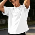 thumbnail image 4 of JOANKDMI Oversized T-Shirts for Men Quarter Zip Short Sleeve Pullover Tops Mock Neck Loose Fit Casual Streetwear Athletic Workout Gym Lightweight Activewear Tee, M-5XL, 4 of 9
