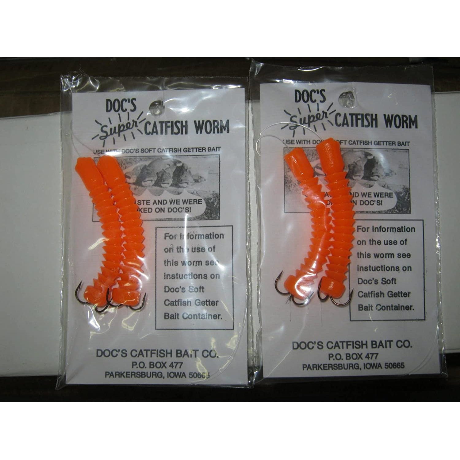Doc's Super Catfish Worm (Dough Bait Holder) 2 Packs