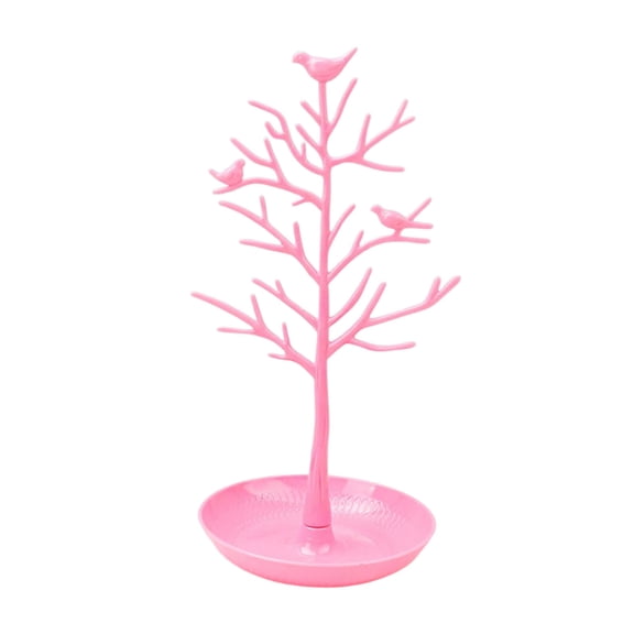 DESIGNICE Necklace Holder Creative Tree - Shaped Design Jewelry Holder Multi - Purpose Display and Storage Ring Holder Pink
