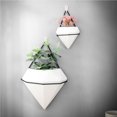 thumbnail image 5 of Advancent Maceta triangular de cerámica para colgar en la pared, contenedor de decoración ideal para plantas de Cactus suculentas, maceta para Decoración del hogar Negro Advancent HA024127-02, 5 of 5