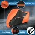 thumbnail image 3 of Cubierta de motocicleta impermeable 300D Oxford, con agujero para candado, protección para todas las condiciones climáticas, naranja, hasta 245cm/96", 3 of 7