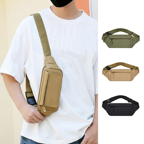 Msgweeeg Chest Bag for Men Sling Bag for Men Crossbody Bag Men Mobile Phone Belt Bag Men Work with Female Thickened Wear Outdoor Cashier Wallet Belt Bag