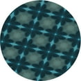 thumbnail image 1 of Ahgly Company Machine Washable Indoor Round Transitional Dark Cyan Green Area Rugs, 7' Round, 1 of 7
