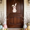 thumbnail image 7 of Garlands for Decoration Easter Rabbits 2D Wood Door Sign Hanging Wreath Decoration Wood Home Welcome Door Sign, 7 of 7