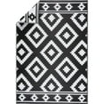 thumbnail image 5 of Playa Rug Milan Lightweight Reversible Recycled Plastic Outdoor Floor Mat/Rug Black&White 5'x7' 5' x 8', 5 of 5
