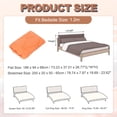 thumbnail image 2 of Bed Headboard Slipcover, 79 Inch Jacquard Fabric Stretch Protector Covers, Dustproof Cover for King Size Headboard Bedroom Decor, Orange, 2 of 6