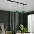 thumbnail image 4 of Kiven H-Type Track Lights, E26 Socket Base Creative Personality Glass Pure Copper Partysu Pendant Light,1 Pack - Green(Bulb Not Included), 4 of 7