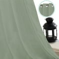 thumbnail image 2 of H.VERSAILTEX Natural Linen Blended Semi Sheer Light Filtering Curtains, Solid Grommet Curtains Window Treatments for Living Room, Sea Grass, 2 Panels, 52" x 84", 2 of 7
