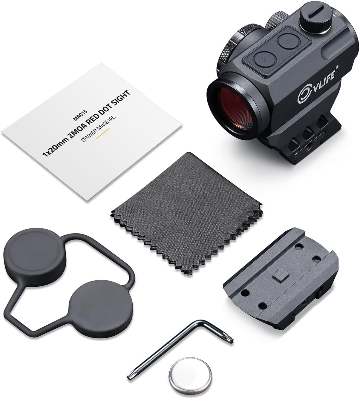 Scope,1x20mm 2 MOA Motion Awake Red Dot with 10 Brightness Settings, IPX7 Waterproof