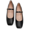 thumbnail image 3 of CHICVOMEY Flats for Women Mary Jane Flats Square Toe Comfort Ballet Flats with Memory Foam Insole Dressy Flats Shoes Wide Feet Friendly, 3 of 7