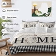 thumbnail image 4 of Farmhouse Home Bedding 3 Piece Duvet Cover Set Queen Size, Black Plaid Vintage Wood Grain Butterfly Soft Microfiber Comforter Cover with Zipper Closure & Pillowcases, FadeResistant Quilt Cover, 4 of 9