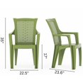 thumbnail image 3 of 3-Piece Outdoor Bistro Set with Mira Chairs and Trillia Table, Green, 3 of 3