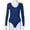 Blue, variant on Aayomet Bodycon Jumpsuit For Women Women Fashion Solid V-Neck Stretch Long Sleeve Leotard Tops Jumpsuit,Black L