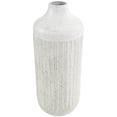 thumbnail image 6 of DecMode 17" Ribbed Speckled Gray Metal Vase, 6 of 14