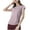 Purple, variant on Women's Short Sleeve Crop Shirt Zip Up Workout Running Pullover Tops Comfortable Athletic Gym Yoga Jackets